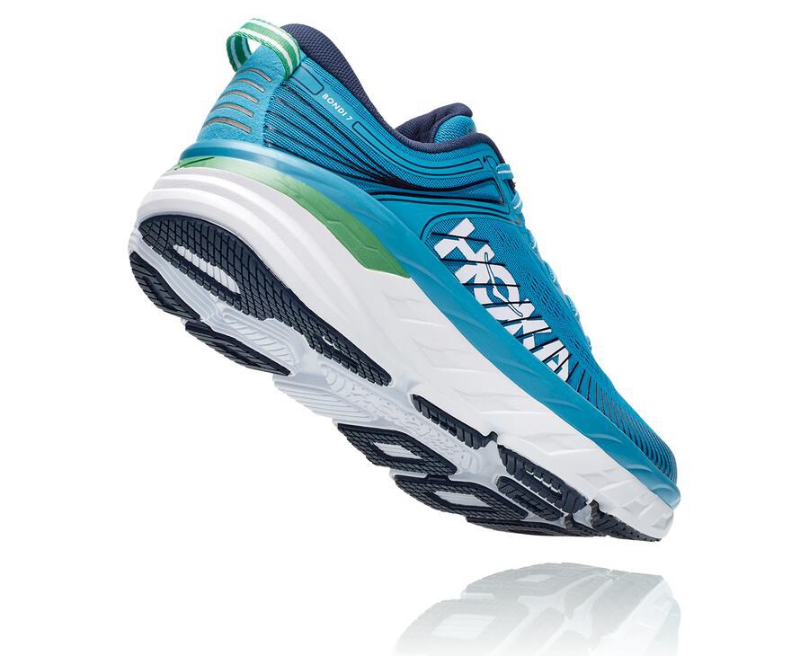 Hoka One One Hardloopschoenen Heren - Bondi 7 - Blauw/Wit - JY2018769